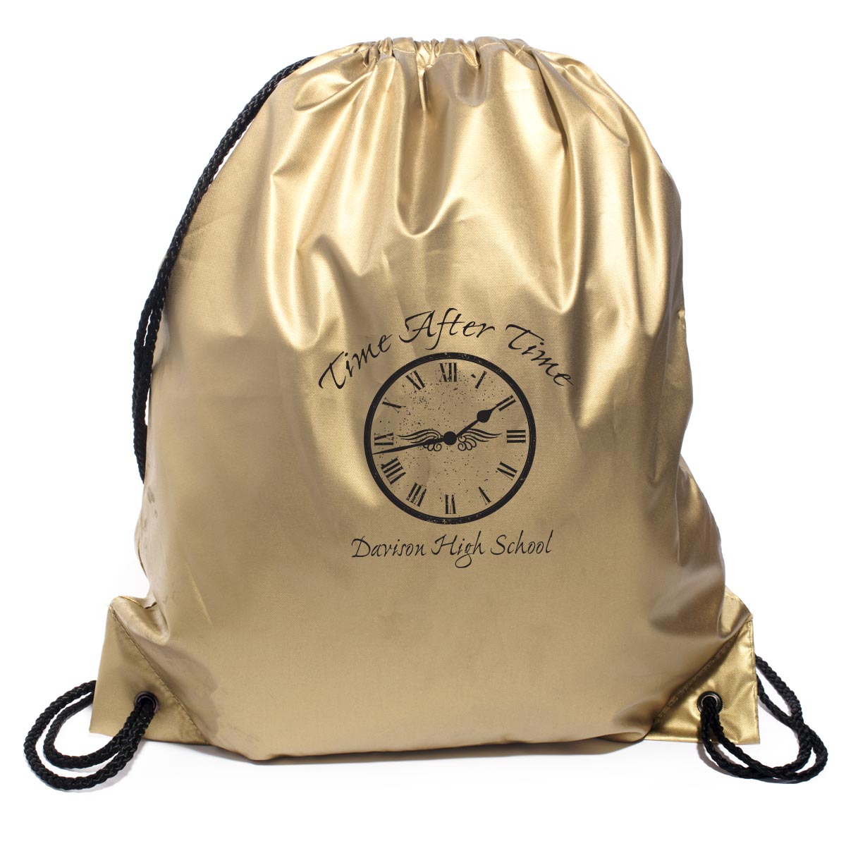 gold drawstring backpack