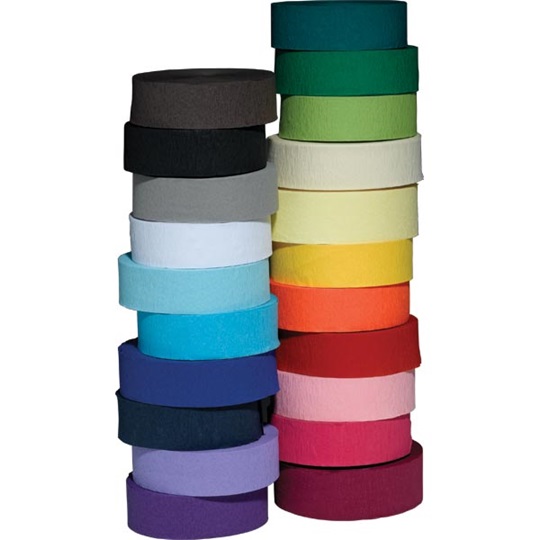 Crepe Paper Streamers 4 Rolls 72ft in 2 Colors for DIY(Orange,Black) 