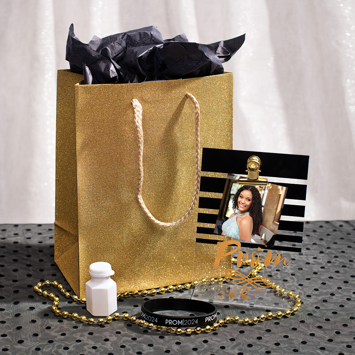 Black and Gold Prom Favor Bag