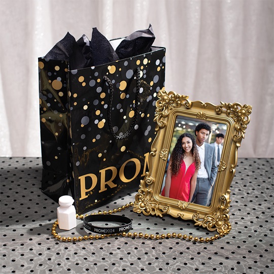 Black and Gold Prom Favor Bag